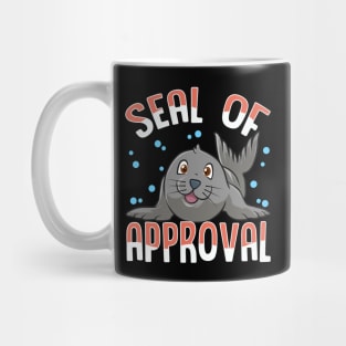 Cute & Funny Seal Of Approval Baby Seal Pun Mug